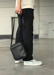 Чоловіча сумка месенджер Sambag Makros чорна 23 × 19 × 7 см (70220001m) - мініатюра 9