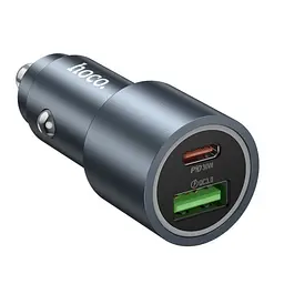 Автомобільний зарядний пристрій HOCO Z60 Bloom 48W dual-port PD30W+QC3.0 multi-protocol car charger чорний - мініатюра 8