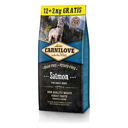 Сухий корм для дорослих собак всіх порід Carnilove Salmon Adult 12 + 2 кг (лосось)