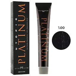 Професійна стійка крем-фарба для волосся з аміаком Hipertin Utopik Platinum 1.00 - Black 60 мл - мініатюра 2