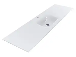 Умивальник Miraggio JESSEL 1800 (0002701) Miramarble, Глянцевий, Накладний, Білий
