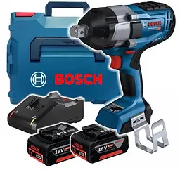 Акумуляторний ударний гайкокрут Bosch GDS 18V-1050 H Professional у L-Boxx із 2 акб GBA 5.0Ач і з/п GAL 18V-40