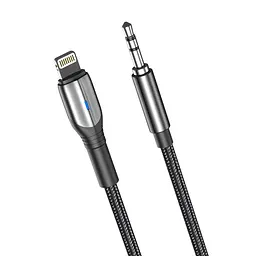 AUX кабель Aspor A232 (3.5мм to Lightning/1.2м)- чорний - мініатюра 3