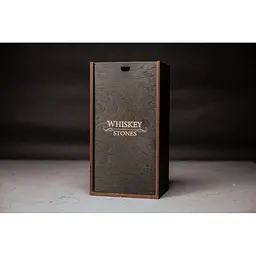 Подарунковий набір Whiskey Stones камені для віскі у дерев'яному пеналі 8 шт. + 2 склянки Bohemia Quadro + щипці + мішечок - мініатюра 5