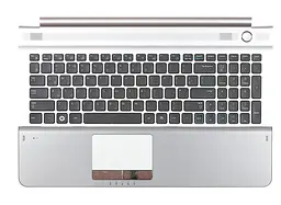 Клавіатура для ноутбука Samsung (RC520) Black, (Silver TopCase) - мініатюра 2