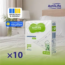 Пелюшки гігієнічні Actilife Med Basic поглинаючі 60х60 см 10 шт. - мініатюра 2