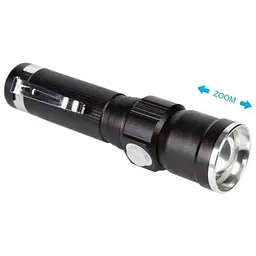 Ручний ліхтар RB-203 із зумом Zoom T6 18650 micro-USB Чорний - мініатюра 4
