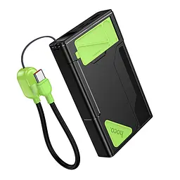 Зовнішній акумулятор Hoco DB83 10000 mAh 22.5 W power bank з вбудованим кабелем