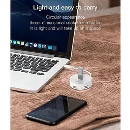 USB-хаб Baseus Round Box 4-Port USB-C Black 0.1м (CAHUB-G01) [77933] - мініатюра 12