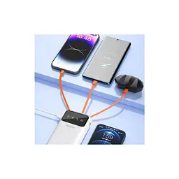 Батарея універсальна Dudao K6Pro+ 20000mAh 10W with USB-C/Lightning/MicroUSB/USB-A cables (6977196682409) - мініатюра 2