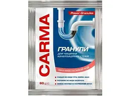 Засіб для чищення труб Carma 60г з гарячою водою