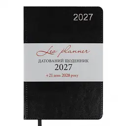 Щоденник діловий Leo Planner 2027 City А5 твердий 368 сторінок чорний (252754) - мініатюра 2