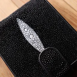 Портмоне чоловіче STINGRAY LEATHER 18070 з натуральної шкіри морського ската чорне - мініатюра 10