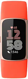 Смарт-браслет Fitbit by Google Charge 6 Gold koperta / coral belt - мініатюра 2