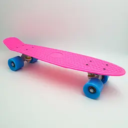 Пенні борд скейт 55х15см до 80кг ABEC 7 матові колеса скейтборд Penny Board Pastel Series малиновий - мініатюра 7