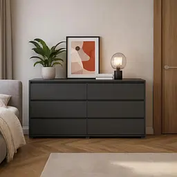 Комод Тіна Orange-Line 1600 Графіт 1600x400x773 - мініатюра 2