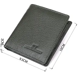 Жіночий гаманець на магніті з натуральної шкіри ST Leather 23093 зелений - мініатюра 3