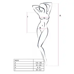 Бодістокінг Passion BS035 white боді імітація топу та трусиків S/M/L - мініатюра 4