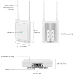 Точка доступу TP-Link EAP725 Outdoor BE5000, 1xGE LAN PoE - мініатюра 7