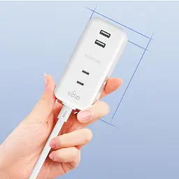 Подовжувач Aigo Power Strip 3 розетки 2 USB 1 m White AC0320 - мініатюра 5