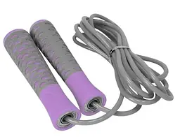 Скакалка PowerPlay 4206 Jump Rope PRO+ Сіро-фіолетова 2,75 м (PP_4206_Grey/Violet) - мініатюра 4