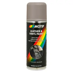 Фарба для шкіри та вінілу Motip Leather & Vinyl Paint бежево-сіра аерозоль, 200мл(04231BS)