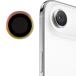 Захисне скло Metal Classic на камеру (у упак.) для Apple iPhone 17 Air (6.5) Бузковий / Rainbow - мініатюра 4
