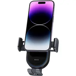 Автомобільний тримач холдер із БЗП Baseus LightChaser Series Wireless Charging Electric Car Mount 15W C40355900121-00 Black - мініатюра 2