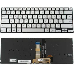 Клавіатура для ноутбука ASUS (X432 series) rus sivler без фрейму підсвічування клавіш