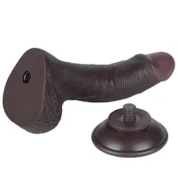 Фалоімітатор Sliding-Skin Dual Layer Dong 7.5'' 19.5 см чорний - мініатюра 6