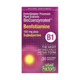 Вітаміни групи B BioCoenzymated Benfotiamine - 30 капсул, для енергії та нервової системи