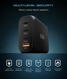 Мережевий зарядний пристрій ArmorStandart Resolute Power ARP-131 100W GaN Black (ARM70024) - мініатюра 10