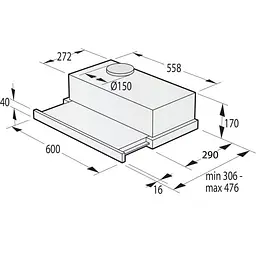 Витяжка телескопічна Gorenje TH64E3BG - мініатюра 3
