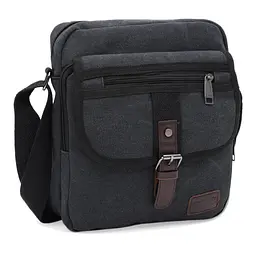 Чоловічі сумки Monsen C1MY1964bl-black 26х23х8 см Чорний