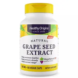 Экстракт виноградных косточек (Grape Seed Extract), 300 мг, 60 капсул Healthy Origins vit0001614