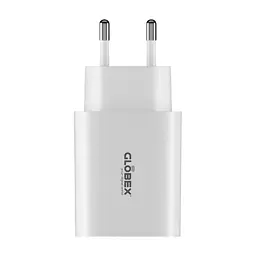 Зарядний пристрій Globex 1xUSB + 1xUSB-C 30W FastPower white (30WAC) - мініатюра 2