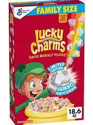 Сухий сніданок General Mills Lucky Charms Jumbo Unicorns with Marshmallows Family Size 527г