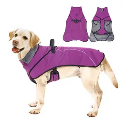 Водонепроникне зимове пальто для собак Wan Talk Purple Dog Coat, XL