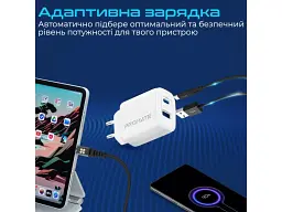 Мережевий зарядний пристрій Promate BiPlug 2 White - мініатюра 3