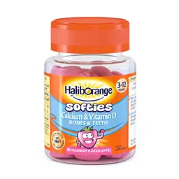 Кальцій і вітамін D Softies Calcium & Vitamin D 30 софтгелів Полуниця
