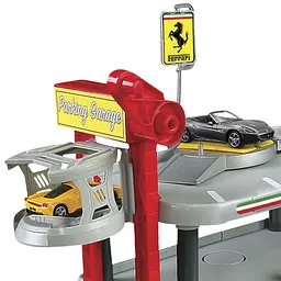 Ігровий набір - ГАРАЖ FERRARI (3 рівні, 2 машинки 1:43) Bburago 18-31204 - мініатюра 2