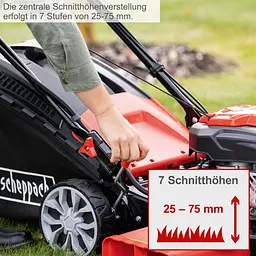 Газонокосарка бензинова самохідна Scheppach MS225-56E (56 см, 25-75 мм, 4.4 кВт/6 к.с., 34.5 кг) - мініатюра 6