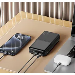 Зовнішній акумулятор Power bank XO PR252 20000 mAh Чорний - мініатюра 4