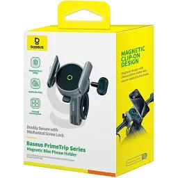 Мото-вело тримач Baseus PrimeTrip Series Magnetic Bike Phone Holder C40569000121-00 Black - мініатюра 8