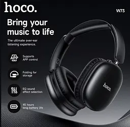 Навушники Bluetooth Hoco W73 Graceful BT headphones(App) Чорний - мініатюра 4