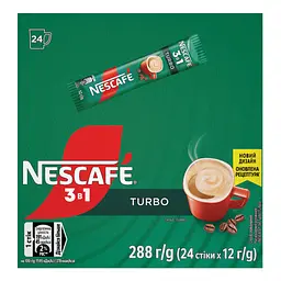 Набір: Кавовий напій Nescafe 3 в 1 Turbo стік 12 г x 24 шт. - мініатюра 4