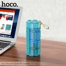 Акустична система Hoco HC7 Pleasant sports BT speaker Peacock синій - мініатюра 2