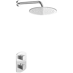 Душова система Kohlman Foxal 35 chrome з термостатом + BOX прихованого монтажу KPL-QW431FR35, Хром