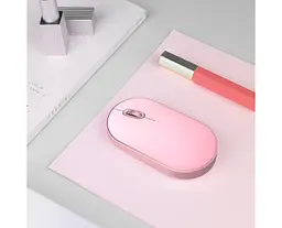 Миша бездротова XiaomiMiiiW Air Dual Mode Wireless Mouse Silent Edition (MWWHM01) Pink - мініатюра 2