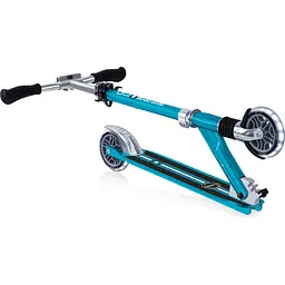 Самокат Globber Flow element comfort lights, колеса з підсвічуванням, блакитний (727-301) - мініатюра 7